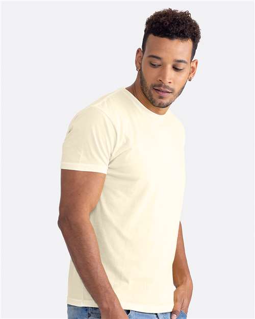 Next Level 3600SW Unisex Soft Wash T-Shirt - Washed Natural - model side