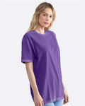 Next Level 3600SW Unisex Soft Wash T-Shirt - Washed Purple Rush - model side