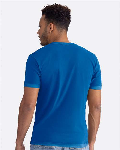 Next Level 3600SW Unisex Soft Wash T-Shirt - Washed Royal - model back
