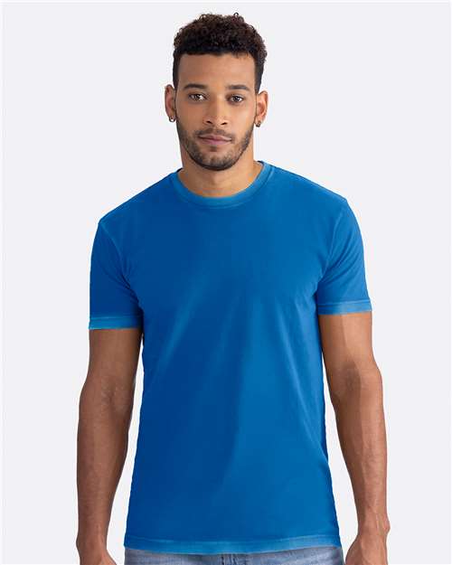 Next Level 3600SW Unisex Soft Wash T-Shirt - Washed Royal - model front