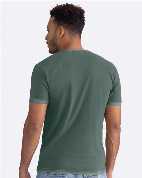 Next Level 3600SW Unisex Soft Wash T-Shirt - Washed Royal Pine - model back