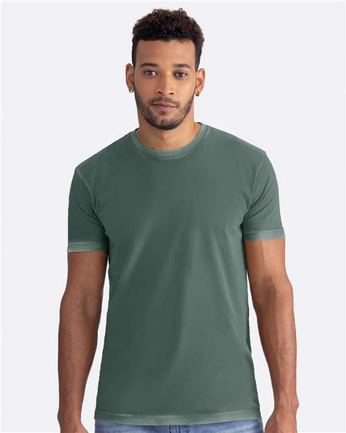 Next Level 3600SW Unisex Soft Wash T-Shirt - Washed Royal Pine - model front