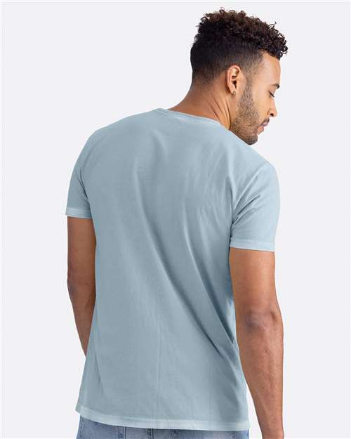 Next Level 3600SW Unisex Soft Wash T-Shirt - Washed Stonewash Denim - model back