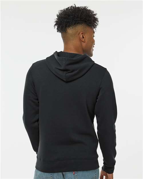 J. America 8720 Unisex BTB Fleece Hooded Sweatshirt - Black - model back