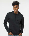 J. America 8720 Unisex BTB Fleece Hooded Sweatshirt - Black - model front