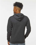 J. America 8720 Unisex BTB Fleece Hooded Sweatshirt - Charcoal Heather - model back