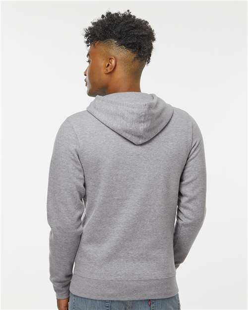 J. America 8720 Unisex BTB Fleece Hooded Sweatshirt - Oxford - model back