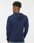 J. America 8720 Unisex BTB Fleece Hooded Sweatshirt - True Navy - model back