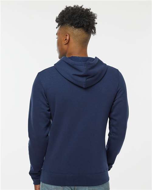 J. America 8720 Unisex BTB Fleece Hooded Sweatshirt - True Navy - model back