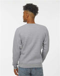 J. America 8721 Unisex BTB Fleece Crewneck Sweatshirt - Oxford - model back
