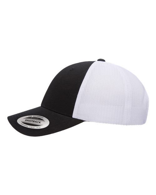 Yupoong 6601 Elite Cap - Black/ White - side