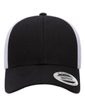 Yupoong 6601 Elite Cap - Black/ White - front