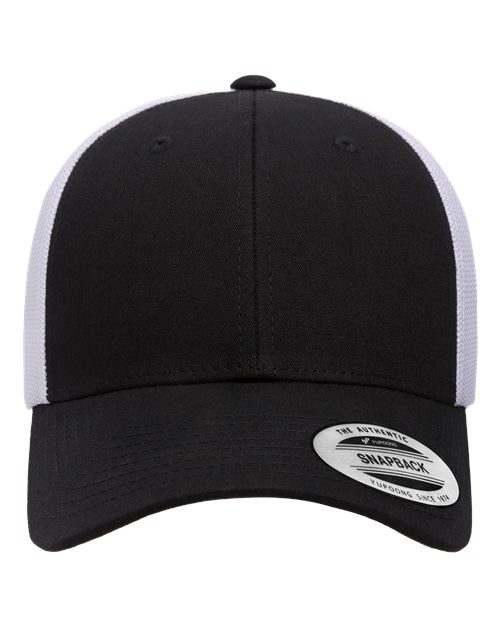 Yupoong 6601 Elite Cap - Black/ White - front