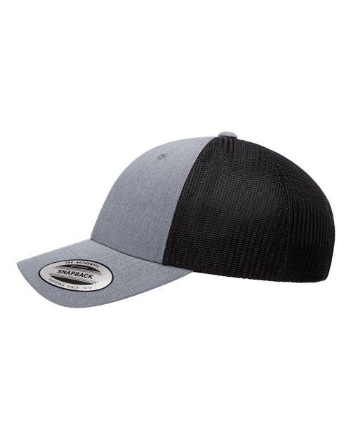 Yupoong 6601 Elite Cap - Heather/ Black - side