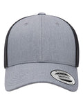 Yupoong 6601 Elite Cap - Heather/ Black - front