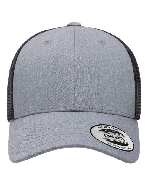 Yupoong 6601 Elite Cap - Heather/ Black - front