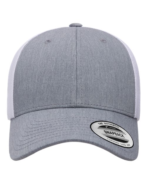 Yupoong 6601 Elite Cap - Heather/ White - front