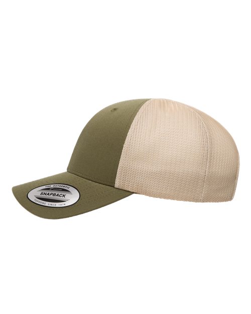 Yupoong 6601 Elite Cap - Moss Green/ Khaki - side