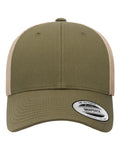Yupoong 6601 Elite Cap - Moss Green/ Khaki - front