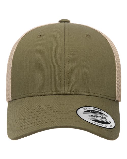 Yupoong 6601 Elite Cap - Moss Green/ Khaki - front