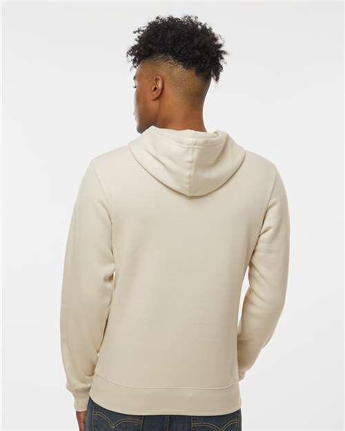 J. America 8720 Unisex BTB Fleece Hooded Sweatshirt - Oyster - model back