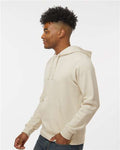 J. America 8720 Unisex BTB Fleece Hooded Sweatshirt - Oyster - model side