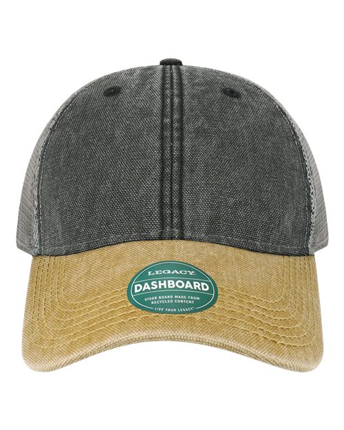 LEGACY DTA Dashboard Trucker Cap - Black/ Camel/ Grey - front