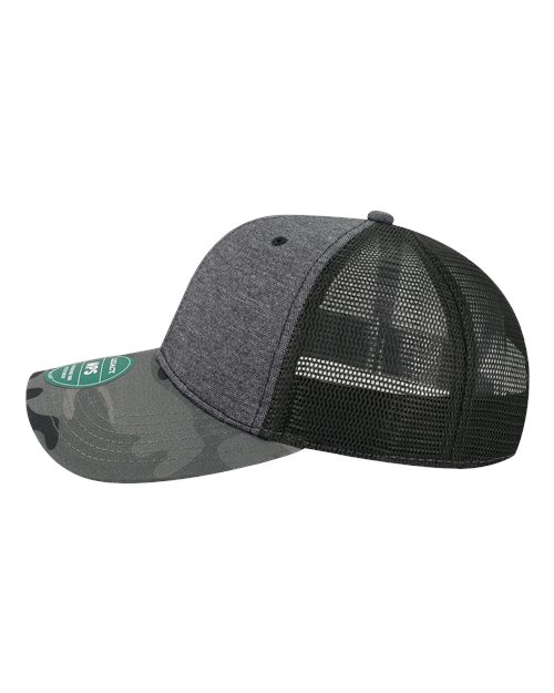 LEGACY MPS Mid-Pro Snapback Trucker Cap - Black/ Camo - side