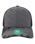 LEGACY MPS Mid-Pro Snapback Trucker Cap - Black/ Camo - front