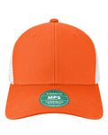 LEGACY MPS Mid-Pro Snapback Trucker Cap - Orange/ White - front