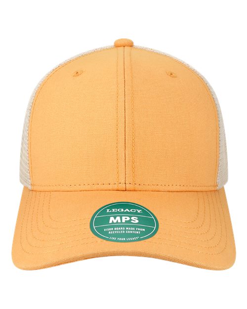 LEGACY MPS Mid-Pro Snapback Trucker Cap - Peach/ Stone - front