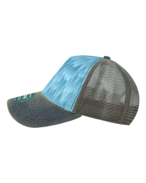 LEGACY OFAFP Old Favorite Five-Panel Trucker Cap - Blue Pines - side