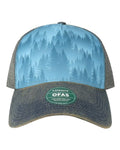 LEGACY OFAFP Old Favorite Five-Panel Trucker Cap - Blue Pines - front