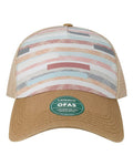 LEGACY OFAFP Old Favorite Five-Panel Trucker Cap - Fabric Stripes - front