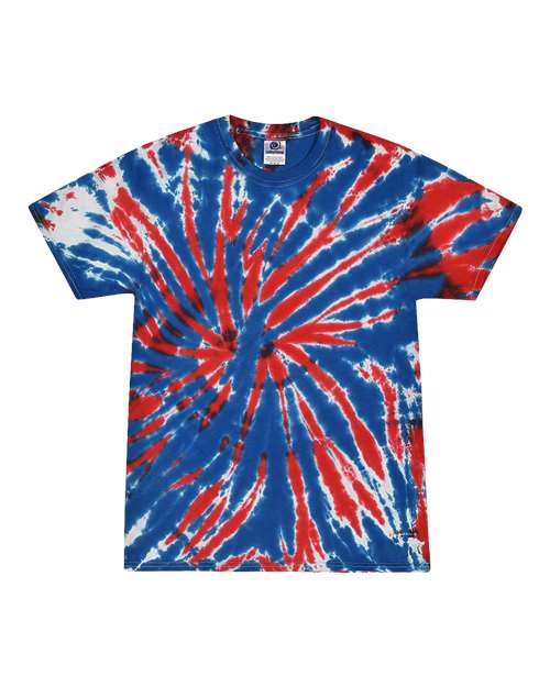 Colortone 1000 Unisex Multi-Color Tie-Dyed T-Shirt - Union Jack - front