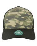 LEGACY REMPA Reclaim Mid-Pro Adjustable Cap - Dark Olive Green Camo/ Black - front