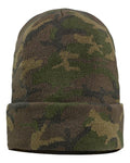 Sportsman SP12 12" Solid Cuffed Beanie - Green Camo - back