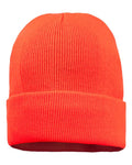 Sportsman SP12FL 12" Fleece Lined Cuffed Beanie - Blaze Orange - front