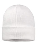 Sportsman SP12FL 12" Fleece Lined Cuffed Beanie - White - back