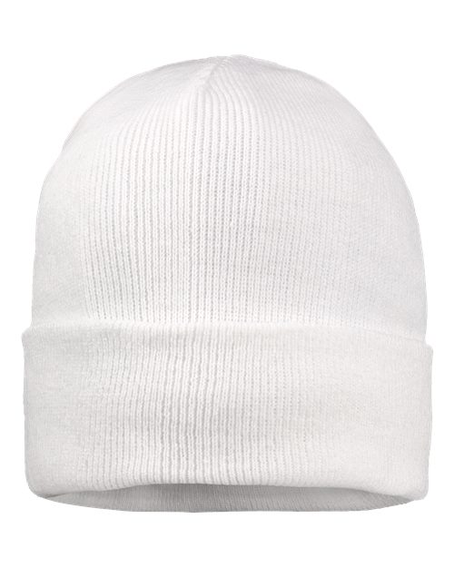 Sportsman SP12FL 12" Fleece Lined Cuffed Beanie - White - front