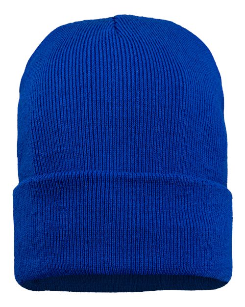Sportsman SP12JL 12" Jersey Lined Cuffed Beanie - Royal - front