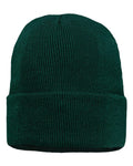 Sportsman SP12JL 12" Jersey Lined Cuffed Beanie - Forest Green - back