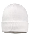 Sportsman SP12SL 12" Sherpa Lined Cuffed Beanie - White - front