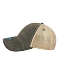 LEGACY OFAY Youth Old Favorite Trucker Cap - Black/ Khaki - side