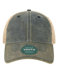 LEGACY OFAY Youth Old Favorite Trucker Cap - Navy/ Khaki - front