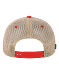 LEGACY OFAY Youth Old Favorite Trucker Cap - Scarlet Red/ Khaki - back
