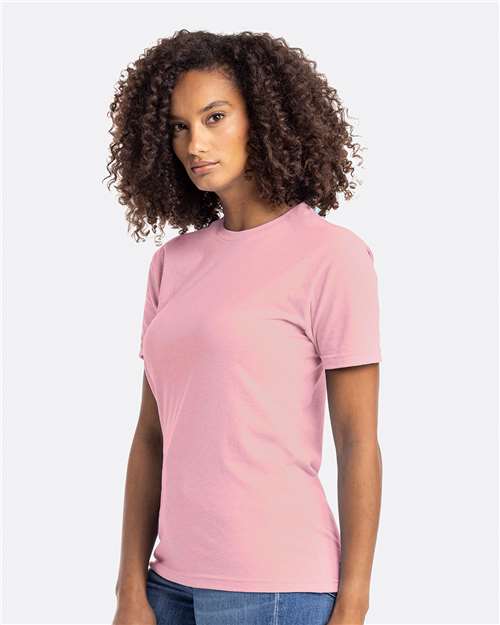 Next Level 6210 CVC T-Shirt - Heather Light Pink - model side