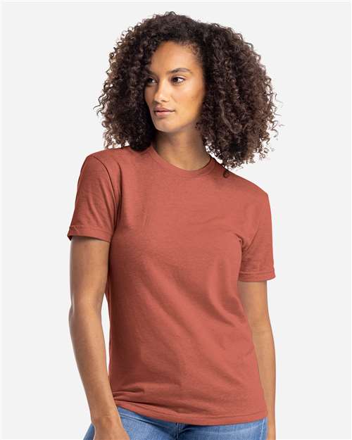 Next Level 6210 CVC T-Shirt - Heather Redwood - model front