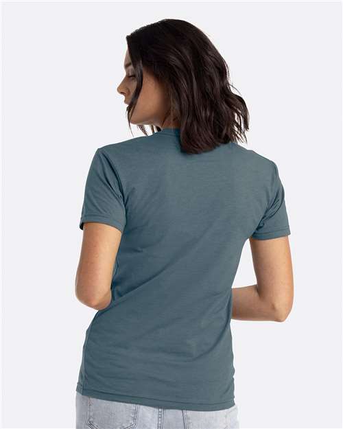 Next Level 6210 CVC T-Shirt - Heather Slate Blue - model back