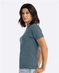 Next Level 6210 CVC T-Shirt - Heather Slate Blue - model side